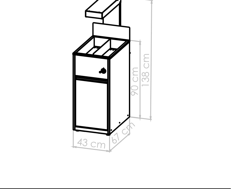 Diagrama técnico de Estación de papas 8 kg