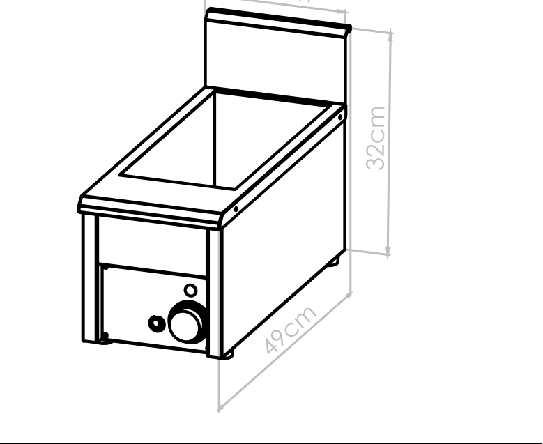 Diagrama técnico de Freidora 8 litros