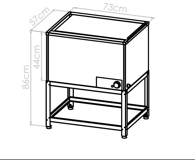 Diagrama técnico de Freidora churros 30 lt