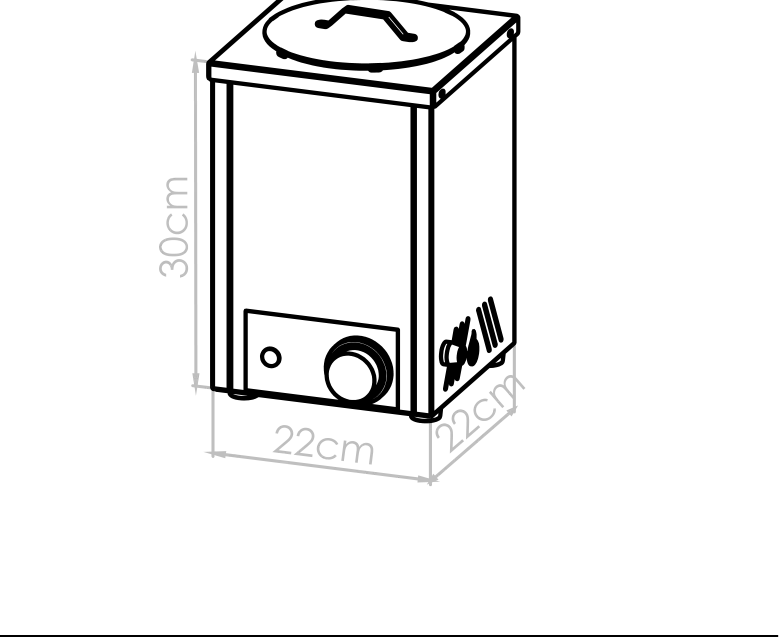 Diagrama técnico de Mantenedor chocolatera 1 cilindro