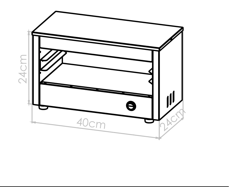 Diagrama técnico de Tostadora compacta
